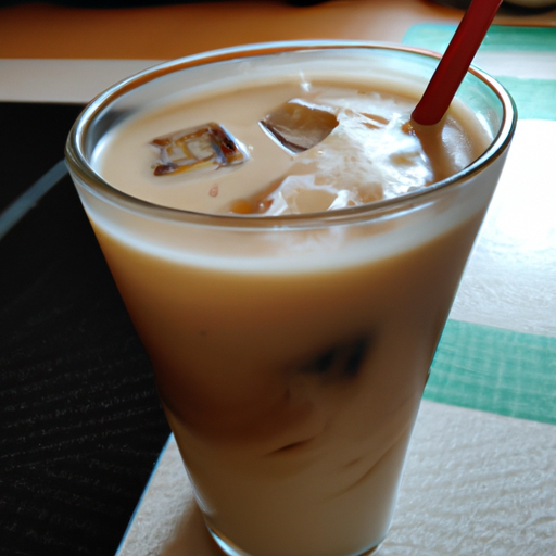 a cold coffee
