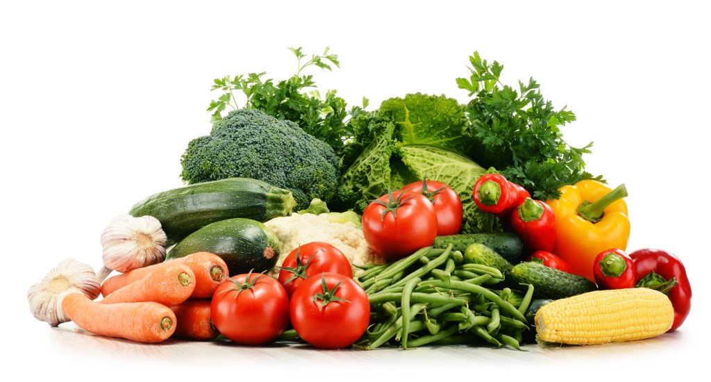 a pile of vegetables